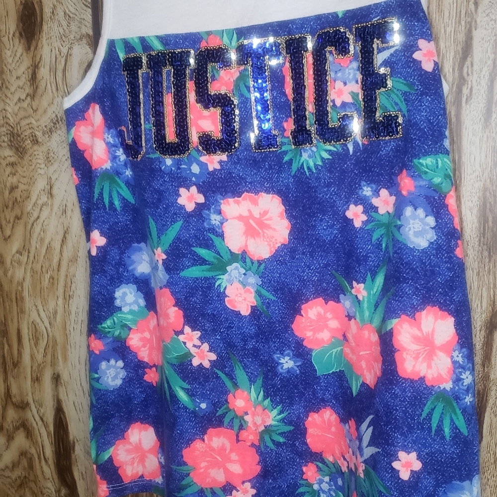Justice floral tank